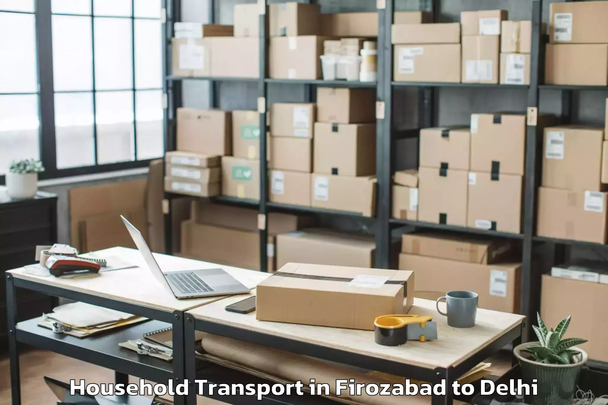 Professional Firozabad to Naraina Industrial Estate Household Transport